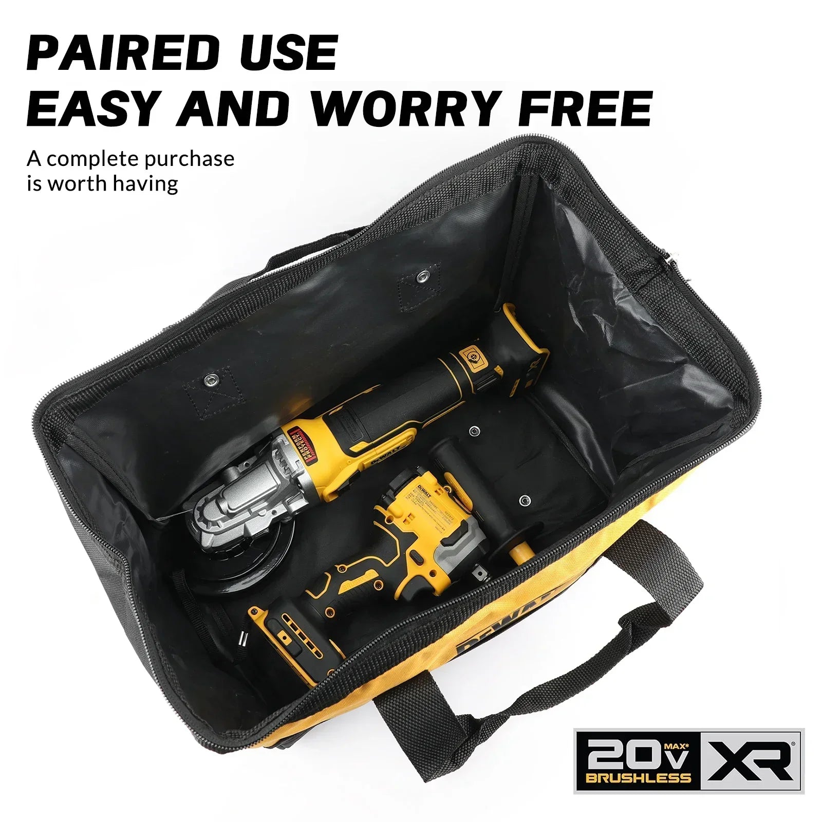 Electric Power Tool Combo Kit — Impact Wrench, Angle Grinder, Polisher and Impact/Hand Drill