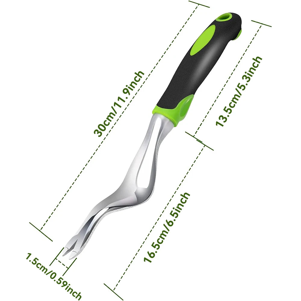 Hand Weeder Tool 11.9 in (30.2 cm) Garden Weed Puller with Ergonomic Handle for Lawn, Garden & Transplanting