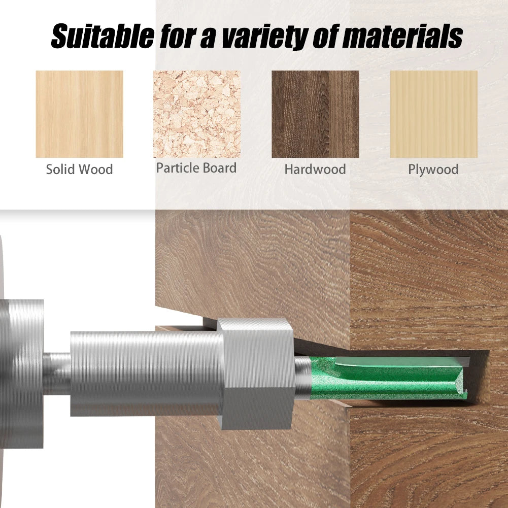 Tungsten Carbide Router Bit 3-20mm (0.12-0.79 in) Diameter, 8mm (0.315 in) Shank, Single/Double Flute Straight Bit for Woodworking
