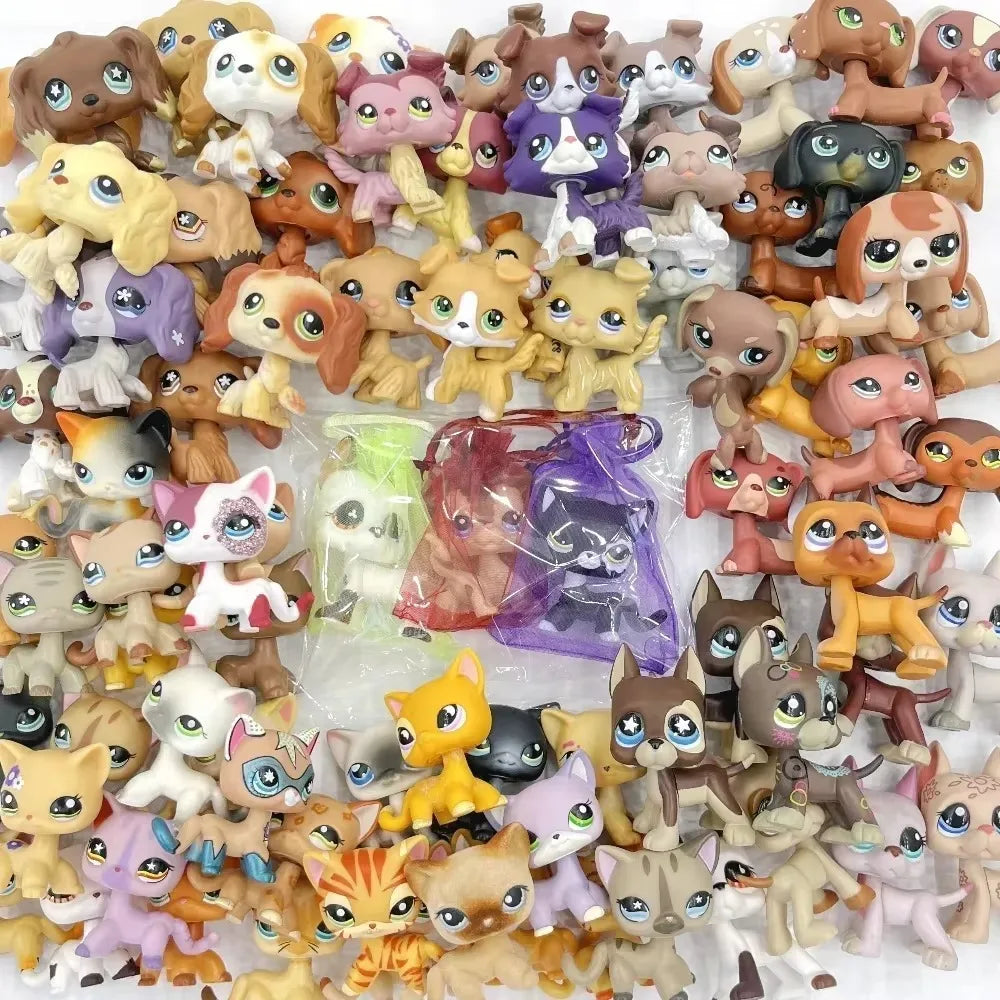 2-Pack Mini Pet Figurines — Cute Dog & Cat PVC Bobble Head Collectibles, 1.5–2 in (4.8–5.5 cm)