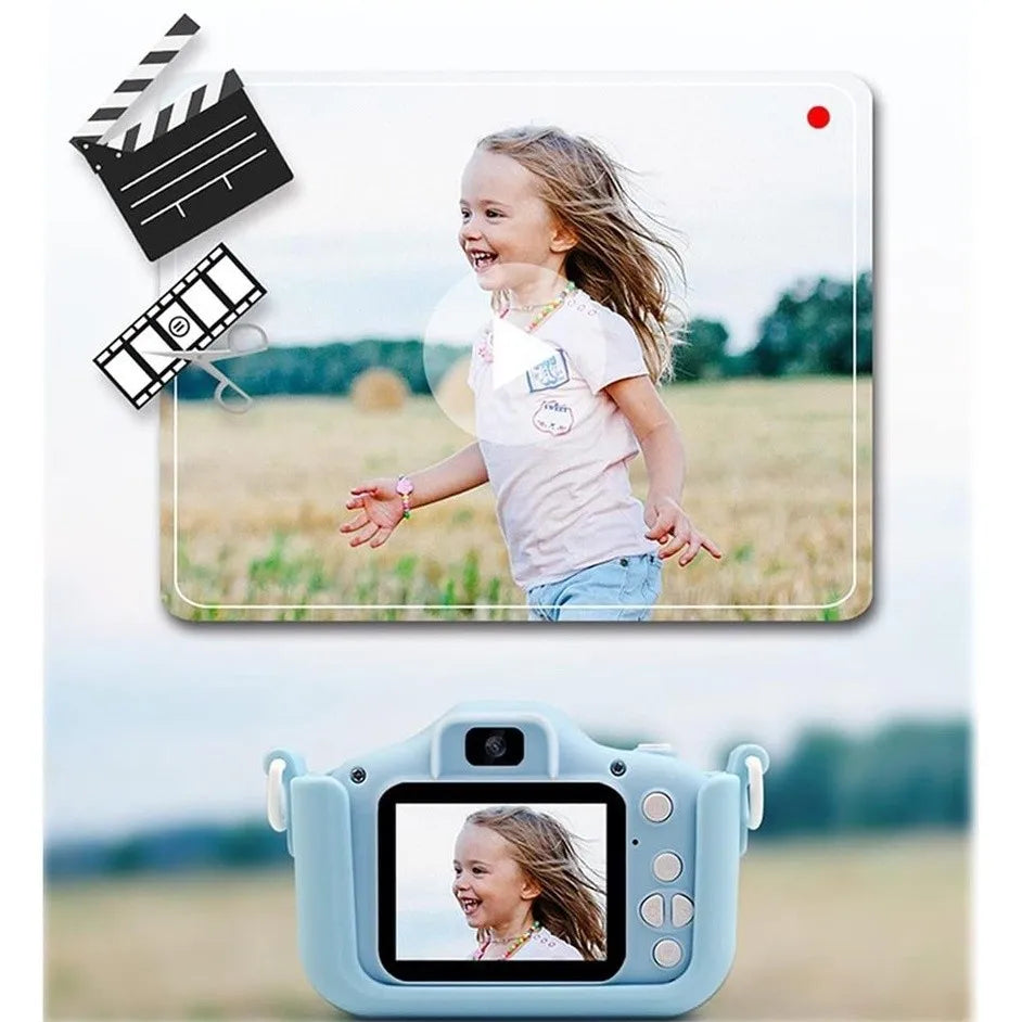 Kids Digital Camera 1080P – Rechargeable Educational Toy Camera with Optical Zoom for Boys & Girls