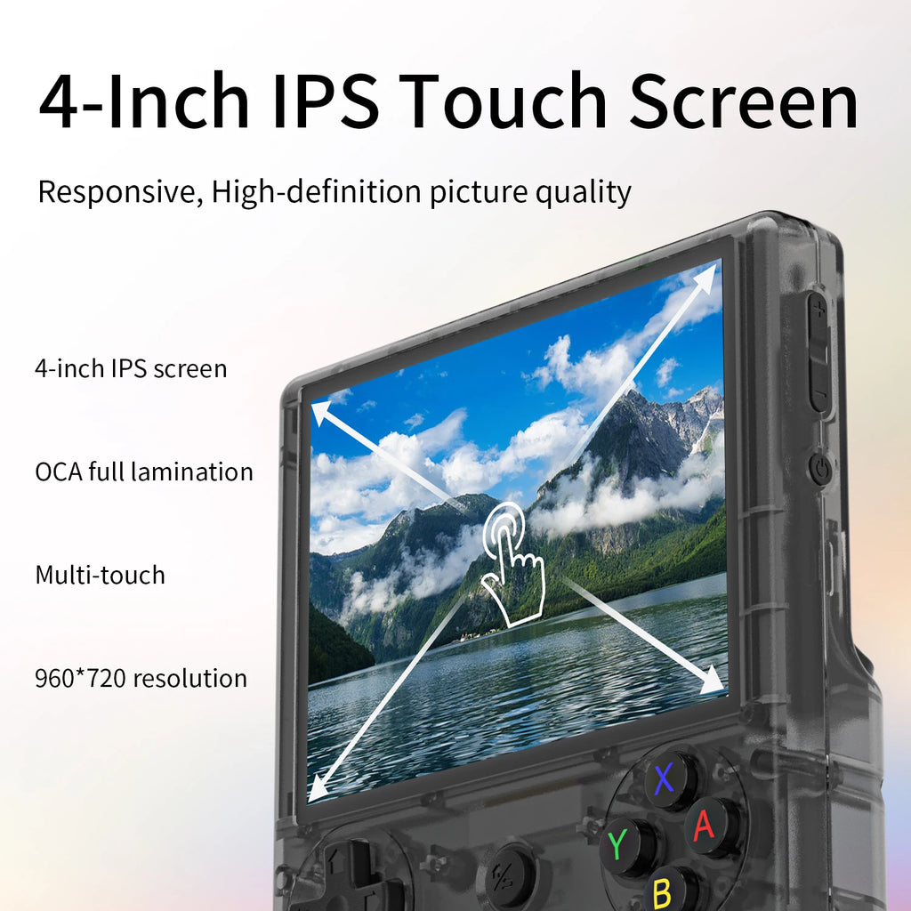 Retro Handheld Game Console 4.0-inch (10.2 cm) IPS Touchscreen, Android 13, WiFi & Bluetooth 5.0, 3D Hall Joystick, RGB Lighting, 128GB, 5500mAh