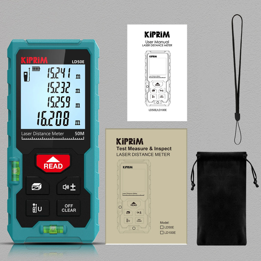 Mini Laser Rangefinder 50m / 70m / 100m (164ft / 229ft / 328ft) Portable Laser Distance Meter, High Accuracy ±2mm, Backlit