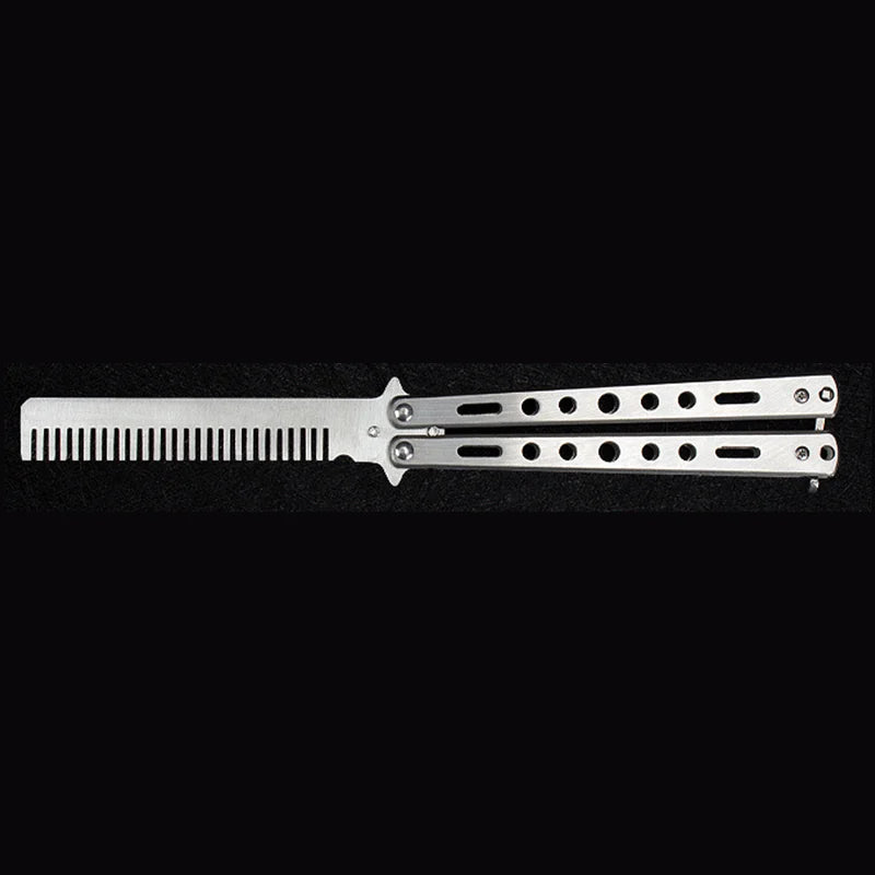 Stainless Steel Butterfly Folding Comb for Hair Styling view 6