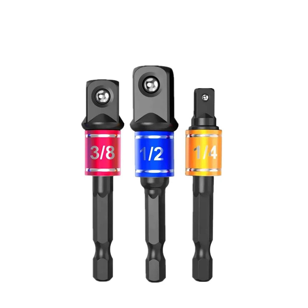 Impact-Grade 105° Angle Socket Adapter Right Angle Drill Driver Extension Screwdriver Bit Holder