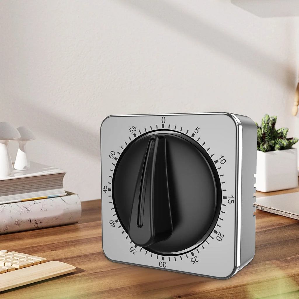 60-Minute Magnetic Kitchen Timer – Mechanical Manual Countdown Alarm for Cooking, Baking, Study & Fitness