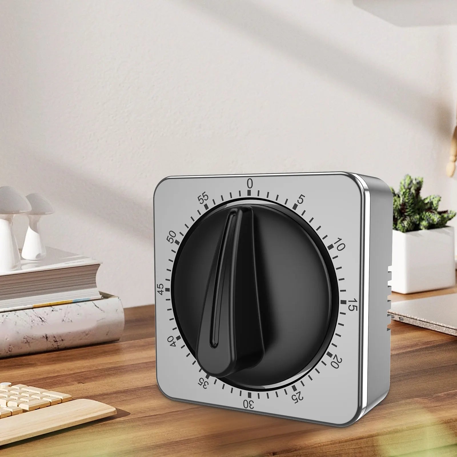 60-Minute Magnetic Kitchen Timer – Mechanical Manual Countdown Alarm for Cooking, Baking, Study & Fitness