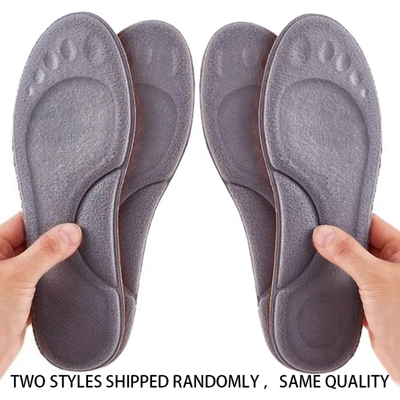 Ultra-Soft Latex Insoles with 4D Arch Support – Cushioned Running & Walking Insoles (2 Pairs, Fits EU 35–46 / 8.7–11.6 in / 22–29.5 cm)