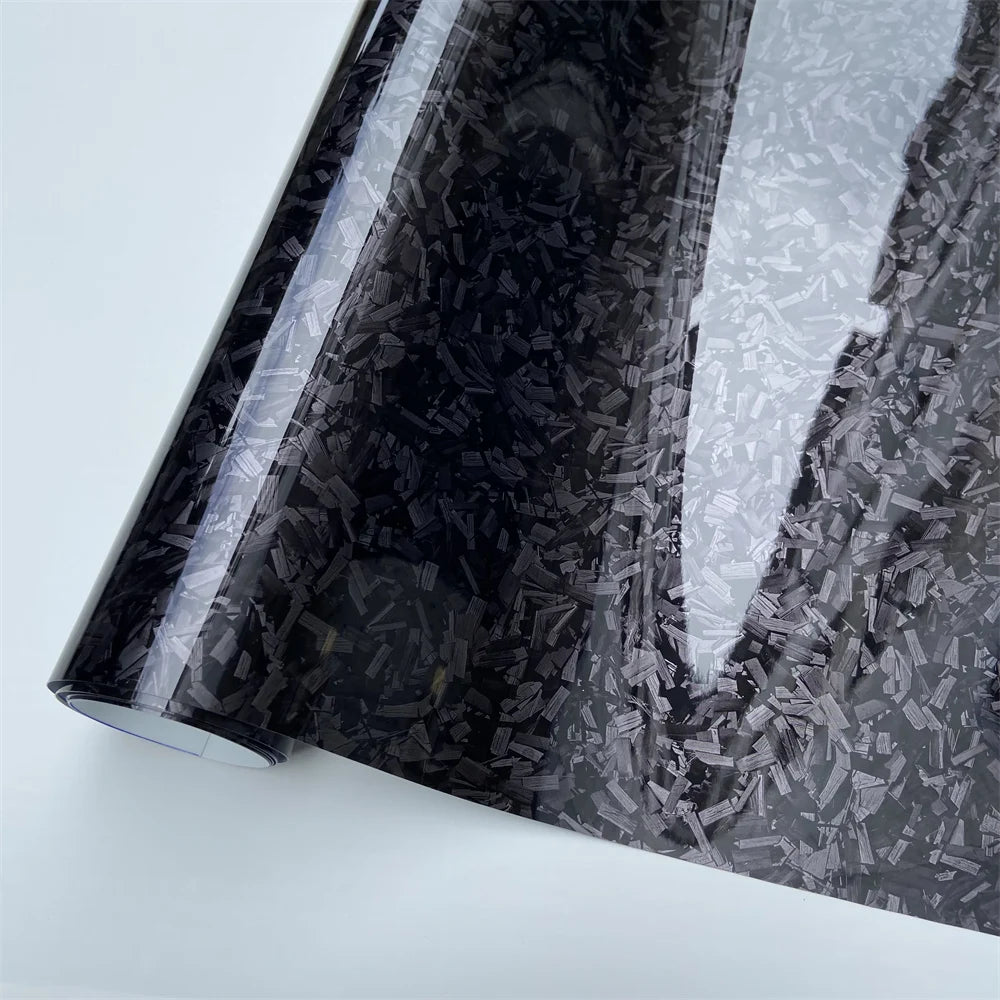 Forged Carbon Fiber Vinyl Wrap Roll Adhesive Car Wrap Film Gloss Matte Black Silver Red