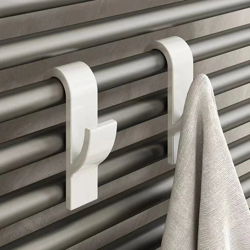 Single Radiator Towel Hook – Over-Heater Hanger Clips for Towels, Robes & Scarves
