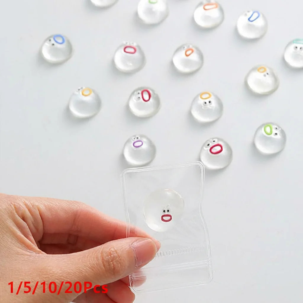 Mini Transparent Silicone Emotion Fidget Poppers — Sensory Stress Relief Toys (1-20 pcs)