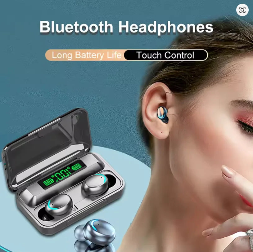 Bluetooth 5.3 TWS In-Ear Earbuds HiFi Stereo Waterproof Sports Wireless Headphones with Mic & Low Latency
