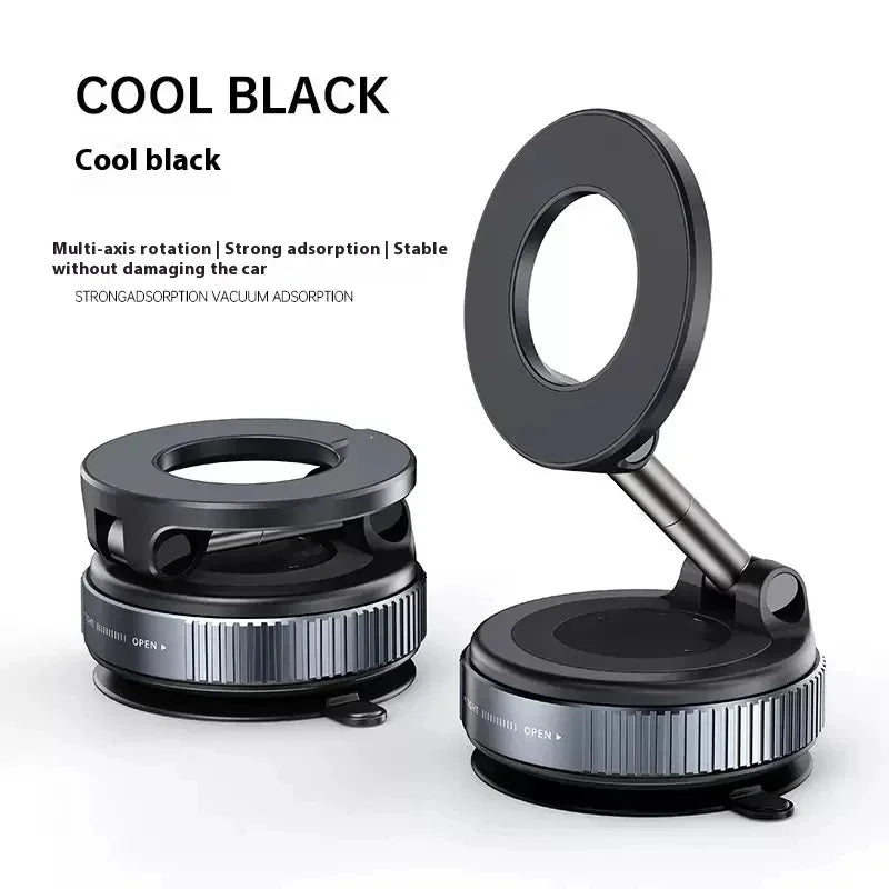Magnetic 360° Foldable Phone Holder with Vacuum Mount for Car, Desk & Bathroom - Universal