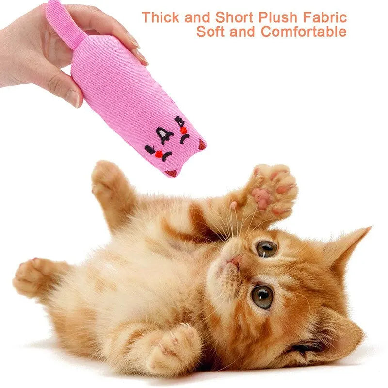 Catnip Thumb Plush Toy – Bite-Resistant Chew Pillow & Teaser for Cats, 5.0 x 2.1 in (12.6 x 5.3 cm)