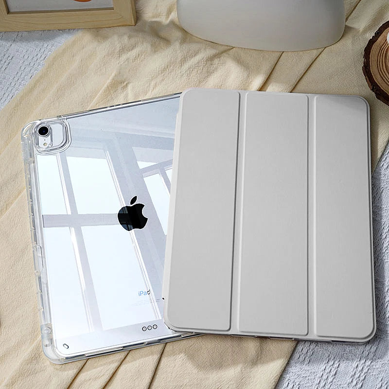 Magnetic Acrylic Shockproof Case with Stand for iPad Air 11", iPad Pro 11/12.9/13", iPad 10.9/10.2" & iPad Mini