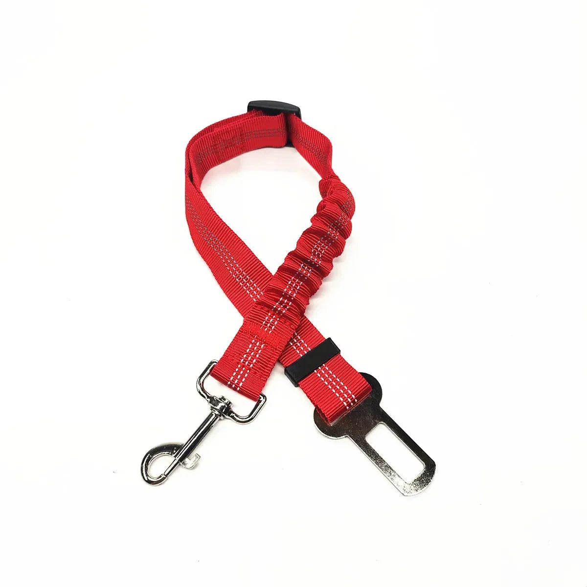 Adjustable Pet Seat Belt for Dogs & Cats 17.7–28.3 in (45–72 cm) Nylon Car Safety Restraint with Quick-Release Clip
