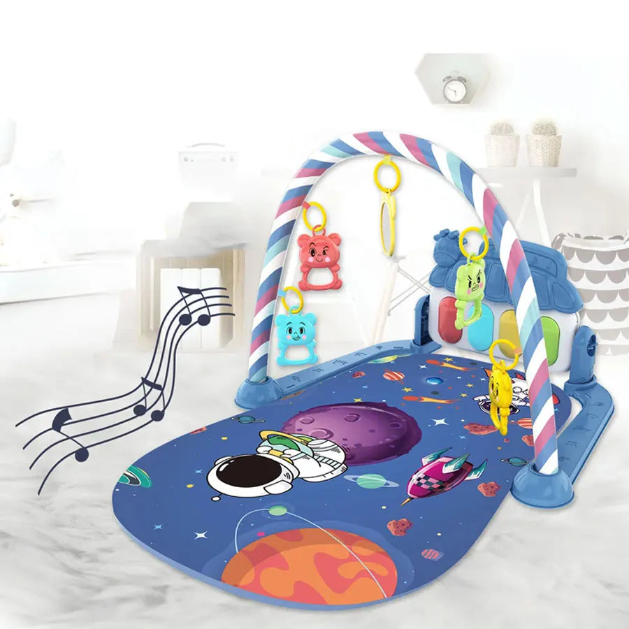 Baby Musical Play Mat with Light-Up Piano Keyboard - Activity Gym & Tummy Time Mat for Infants