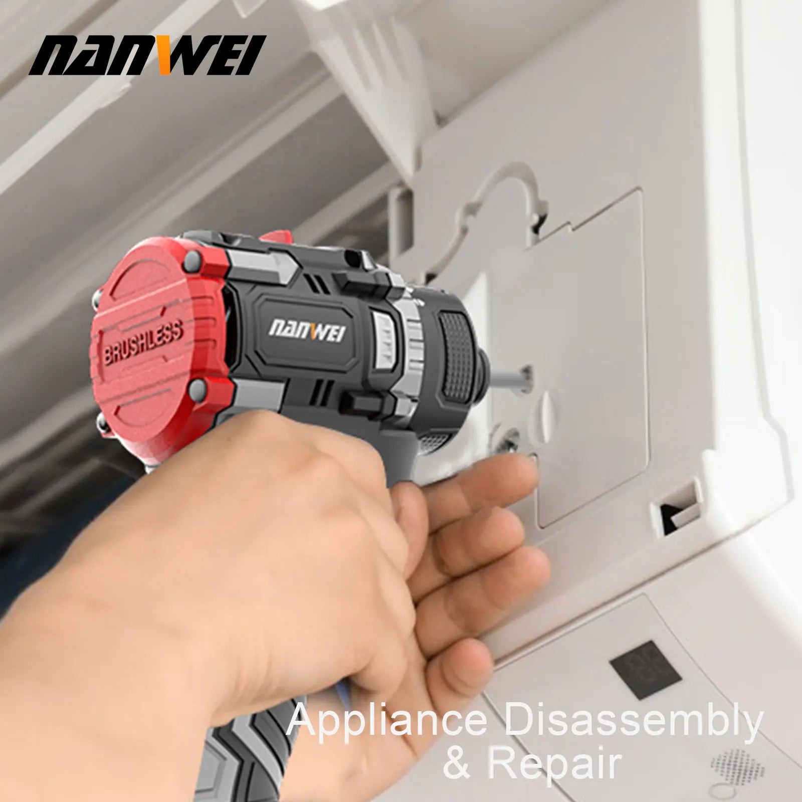 16.8V Lithium‑Ion Brushless Cordless Drill Driver - 2-Speed Handheld Screwdriver