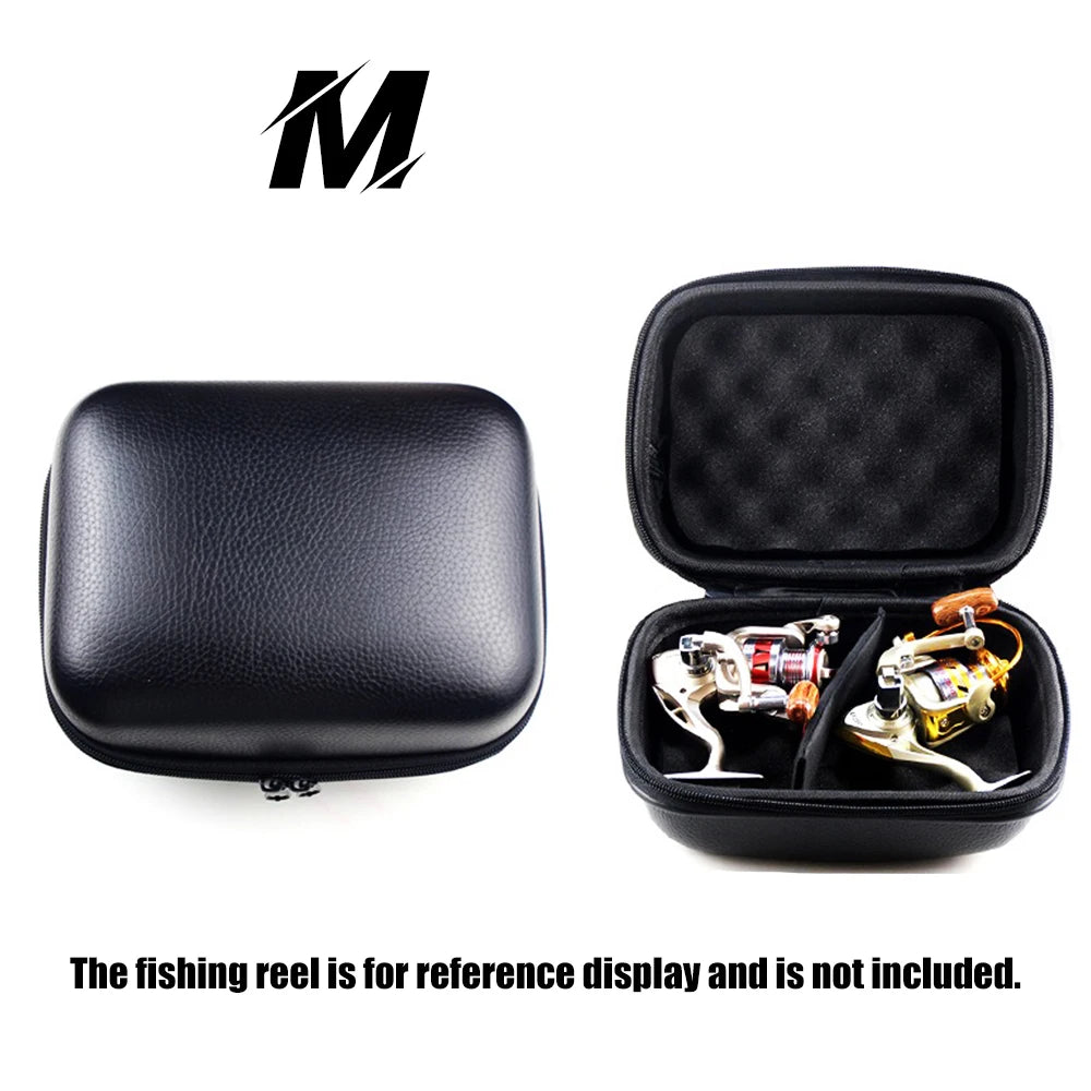 Waterproof PU Spinning Reel Bag — EVA Padded Fishing Reel Case (S/M/L)
