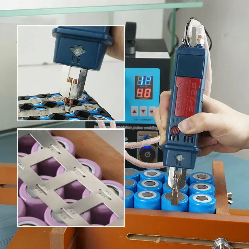 O-Type Spot Welding Pen for 18650/21700/32700 Battery Packs — 25 mm² Square Copper Cable