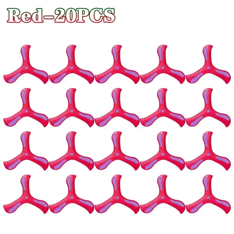 Soft Foam Three-Leaf Boomerang Flying Disc for Kids & Adults, Beginner-Friendly Outdoor Throwing Toy