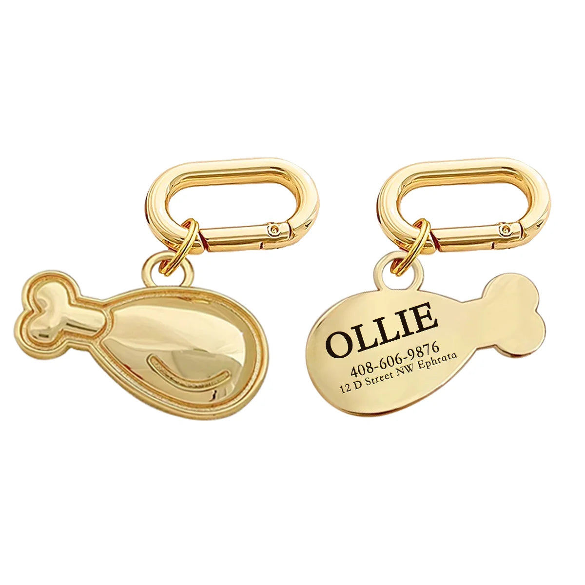 Personalized Pet ID Name Tag – Custom Engraved Anti-Lost Collar Tag for Dogs & Cats