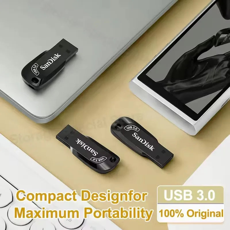 Ultra Shift USB 3.2 Flash Drive - 32GB / 64GB / 128GB Encrypted Portable USB Thumb Drive for PC