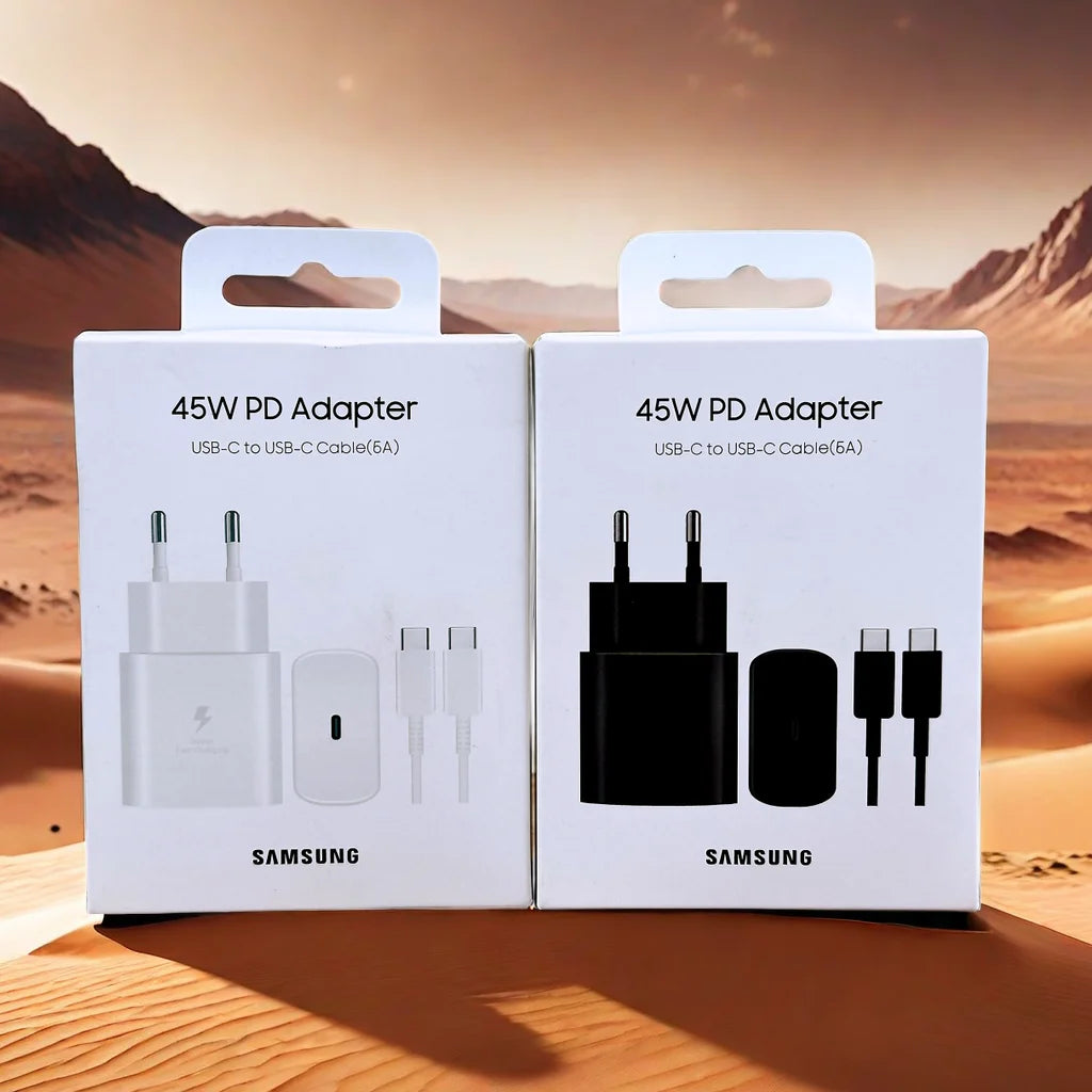 45W Super Fast USB-C GaN Charger – EU Certified Fast Charge Adapter for Flagship & Foldable Smartphones (USB PD, Quick Charge)