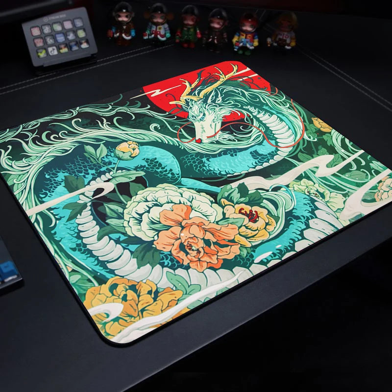 Cute Tiger Small Gaming Mouse Pad with Wrist Rest — Anti-Slip Rubber Desk Mat for Laptops & Keyboards