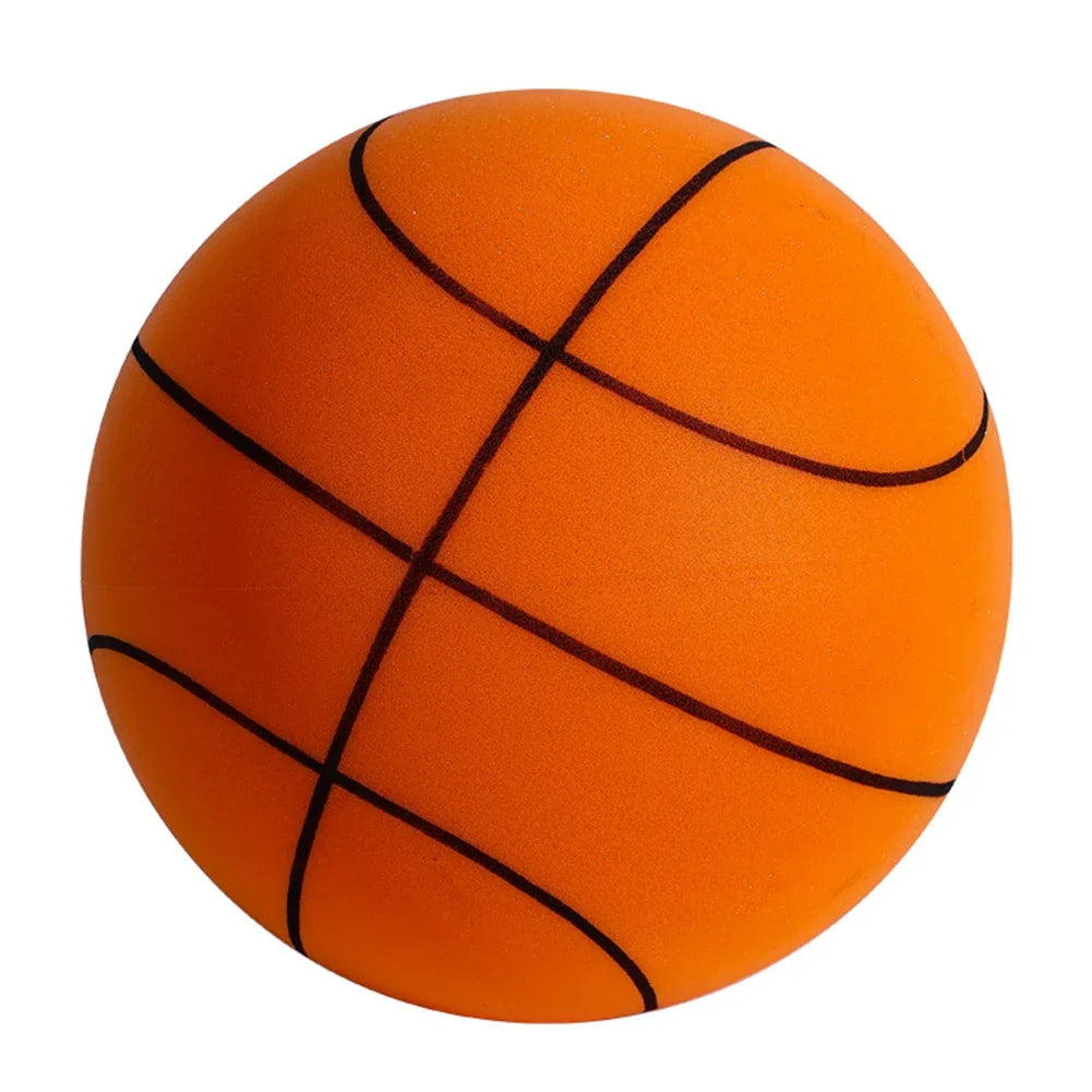 Silent Foam Basketball for Kids — Squeezable Indoor Bounce Ball