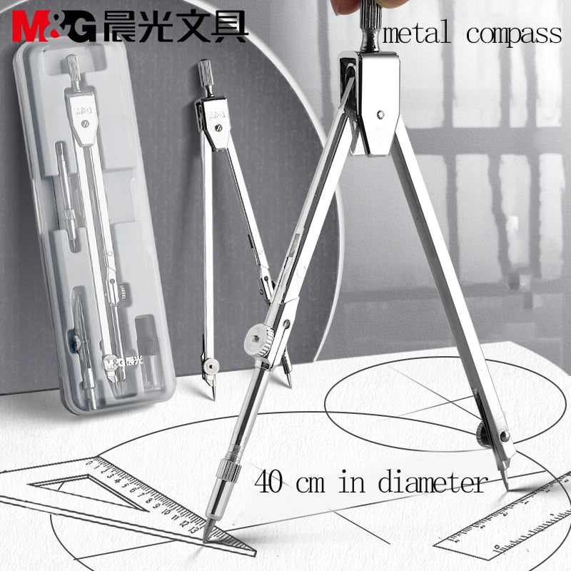 Metal Drawing Compass Set for Students — Exam-Grade Precision, Replacement Leads, 2/4/5-Piece Sets