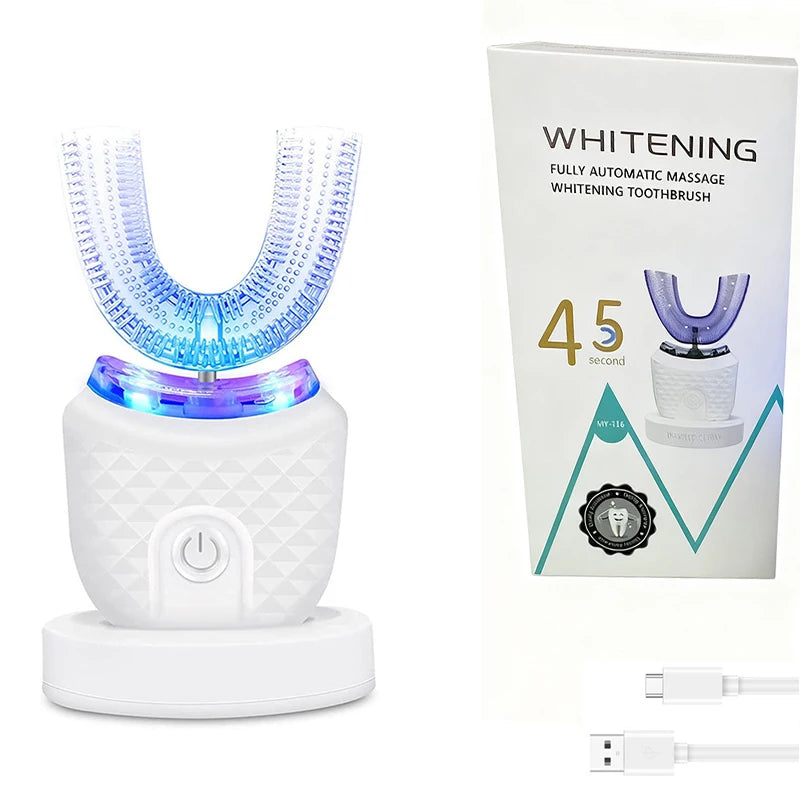 Rechargeable Sonic Electric Toothbrush for Adults - 360° Cleaning, Soft Nylon Bristles, IPX7 Waterproof, Long Battery Life, Whitening & Tongue Cleaner