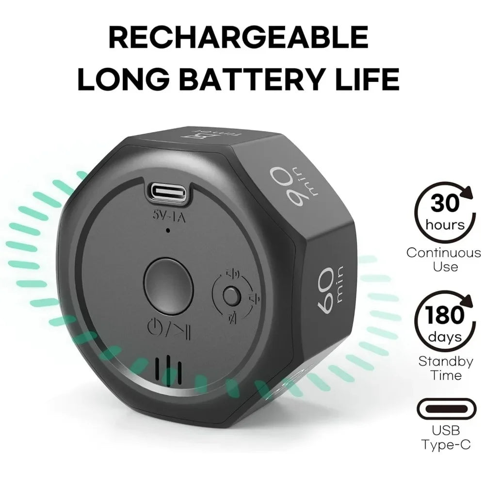 Mini Digital Gravity Flip Timer 1-90 Minute Countdown — LCD Flip Timer for Kitchen, Cooking, Pomodoro, Study & Work