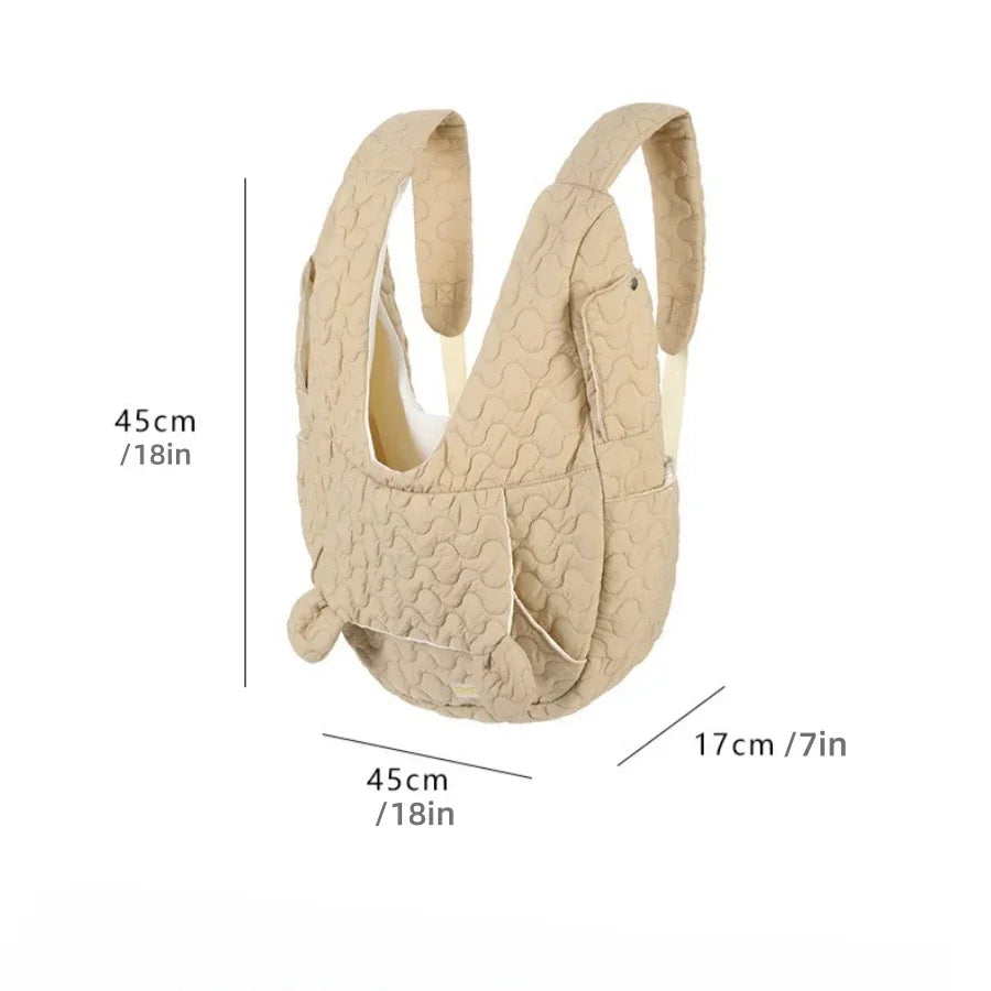 Pet Front Carrier Backpack - Waterproof Wind-Resistant Chest Bag for Dogs & Cats, Fits Pets up to 8.8 lb (4 kg)