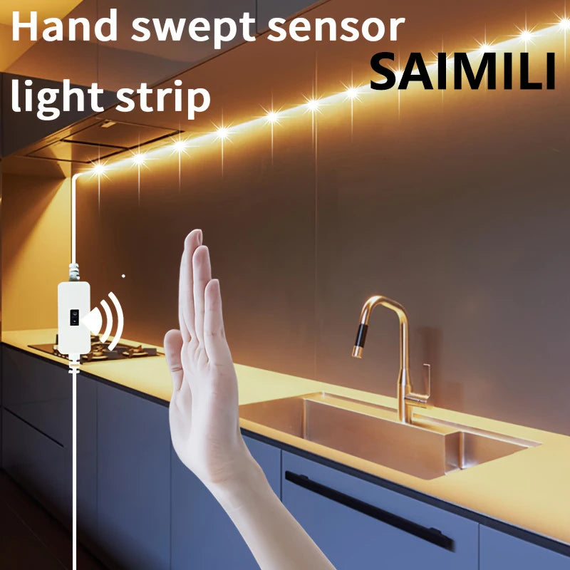 1M (3.3 ft) USB LED Strip Lights — 60 LEDs Gesture Dimmer Sensor, Dimmable Night Light & TV Backlight