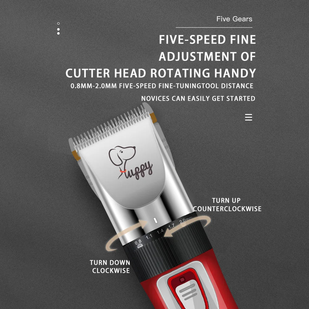Cordless Pet Hair Clippers – Professional Rechargeable Trimmer Set for Dogs, Cats & Rabbits, Quiet Motor, 120-Min Runtime
