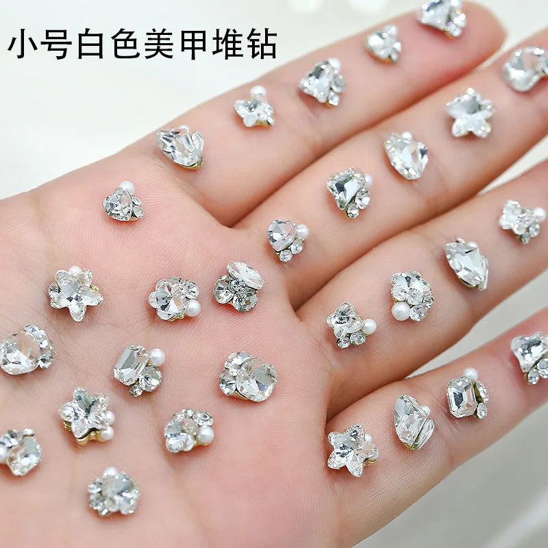 10-Pack Mini Nail Art Charms – Hearts, Butterflies