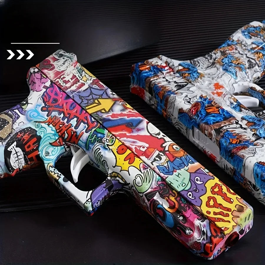 Gel Ball Blaster Toy — Fully Manual No-Battery Blaster for Outdoor Backyard Games, Gift (Beads Not Included)