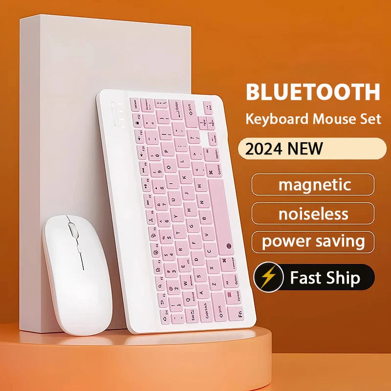 Magnetic Bluetooth Rechargeable Keyboard for 10–11.5 Inch (25–29 cm) Tablets — Fits 10", 10.2", 10.9", 11", 11.5"
