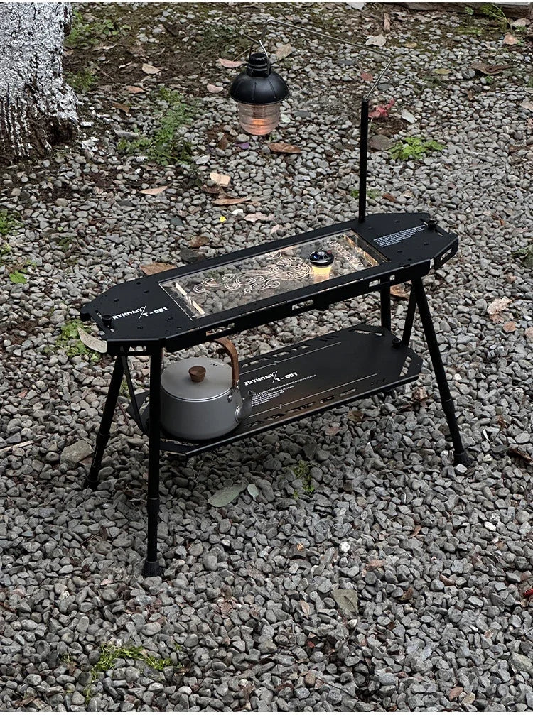 0.5-Unit IGT-Compatible Aluminum Folding Camping Table – Portable Expandable Tactical Solo Table