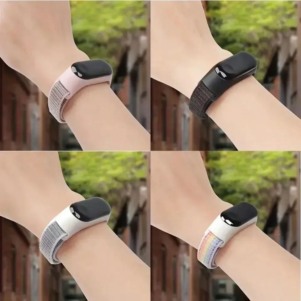 Nylon Loop Replacement Strap for Smart Fitness Tracker – Soft Adjustable Breathable Woven Wristband