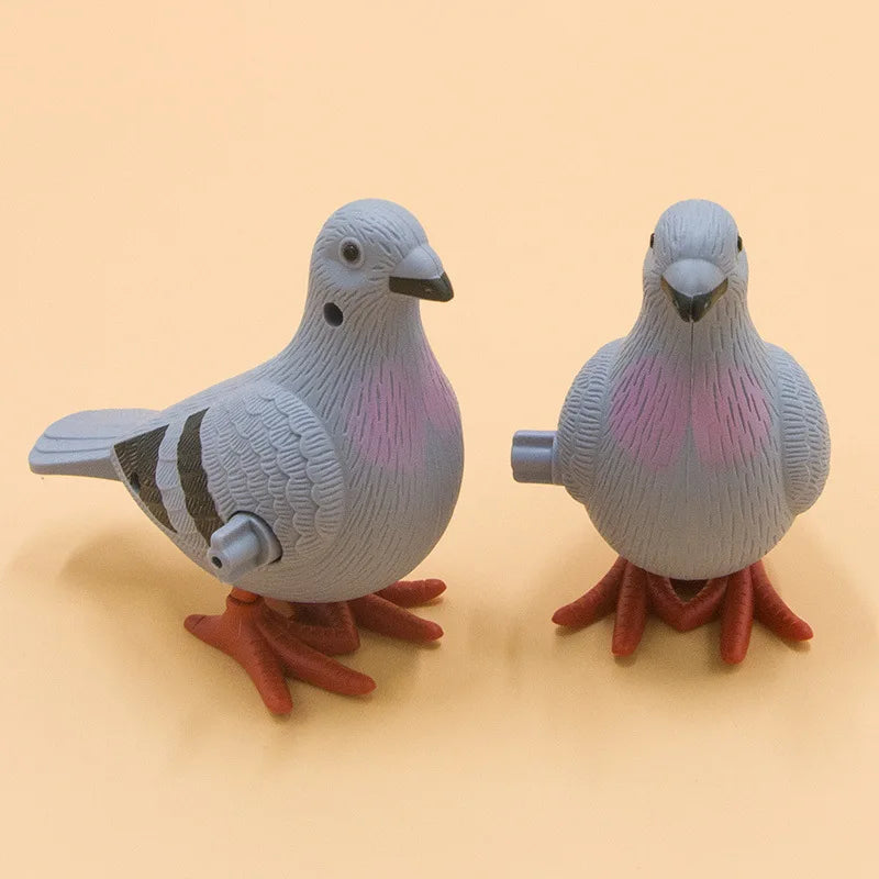 Wind-Up Jumping Pigeon Toy – Pull-Back Clockwork Animal for Kids, Gift for Ages 2-4