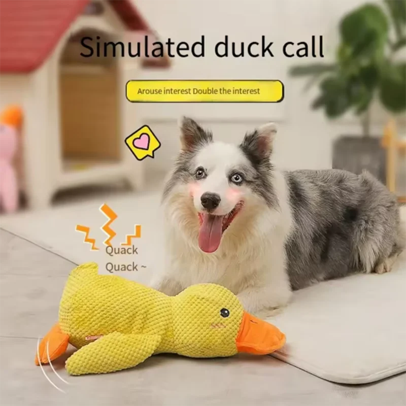 Plush Duck Dog Toy – Interactive Squeaky Cuddle Toy for Dogs, Boredom Relief & Comfort
