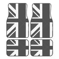Custom Fit Car Floor Mats Front & Rear Set – Union Jack Flag Design – Non-Slip, Easy Clean