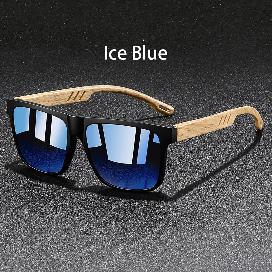 Vintage Square Frame Sunglasses for Men & Women - UV400 Mirror Lens Unisex Driving & Fishing Eyewear
