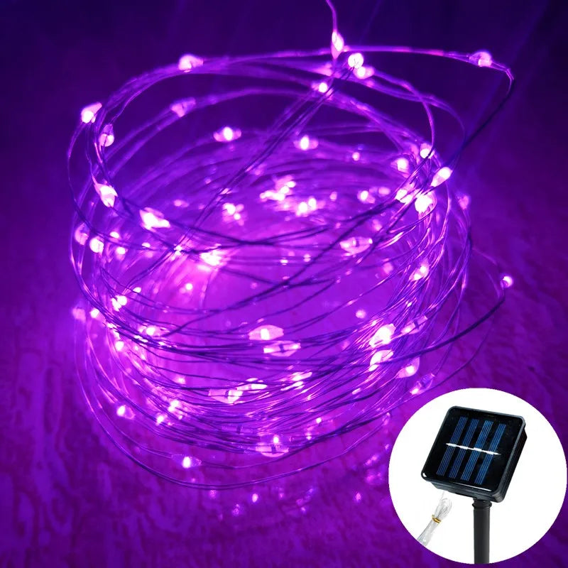 Outdoor Solar LED Fairy String Lights 32 m (105 ft) 300 LED Copper Wire Waterproof IP66 8 Modes Garden Patio Christmas