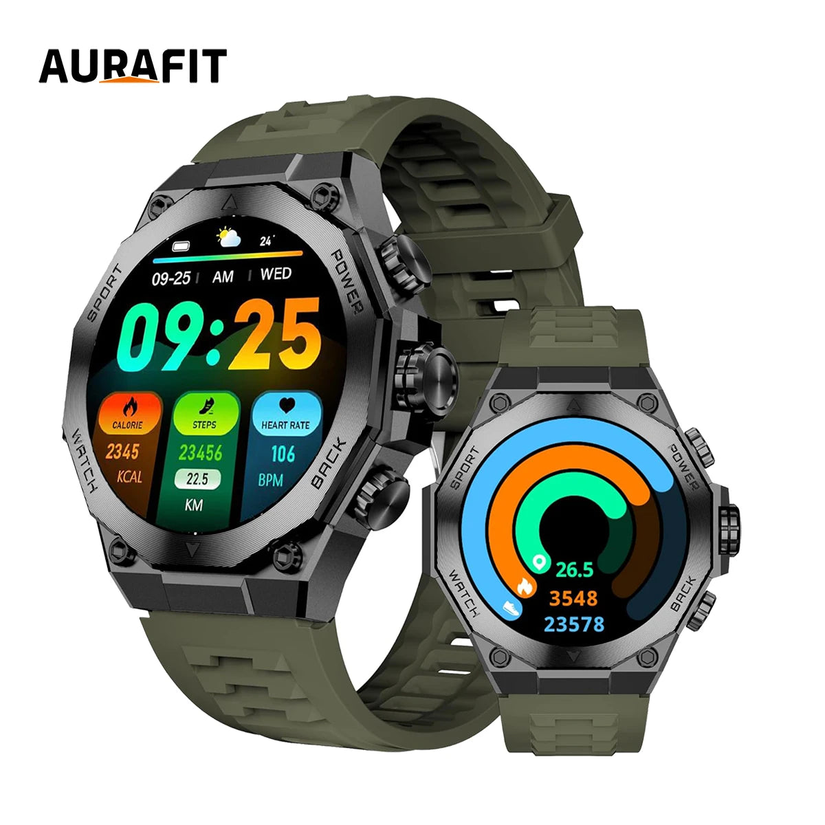 1.43" (36 mm) AMOLED Smartwatch — 150+ Sports Modes, Heart Rate & SpO2 Monitor, Bluetooth Calling, Android/iOS Compatible