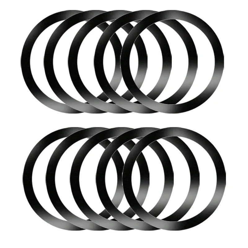 Universal Magnetic Metal Plate Ring for MagSafe Wireless Chargers – Adhesive Iron Sticker for Car Phone Holder
