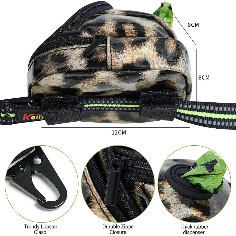 Portable Dog Treat Bag & Poop Bag Dispenser – Waterproof Training Pouch Waist Bag for Walking