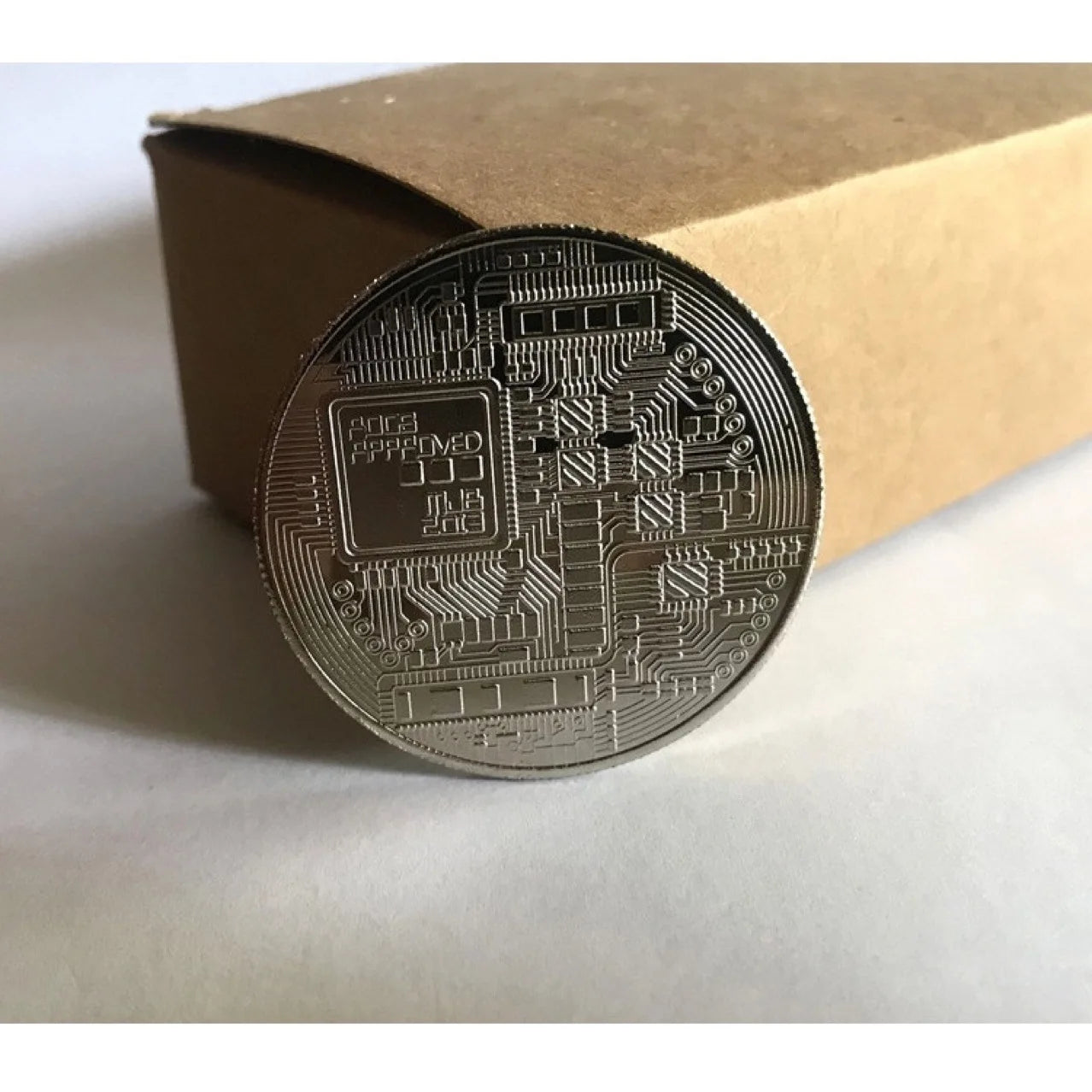 Gold-Plated Bitcoin Collectible Coin - Metal Commemorative Antique Cryptocurrency Replica Gift